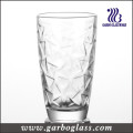 Glass Cup & Machine-Pressed Tumbler with Multi-Line Design (GB027009SJX)